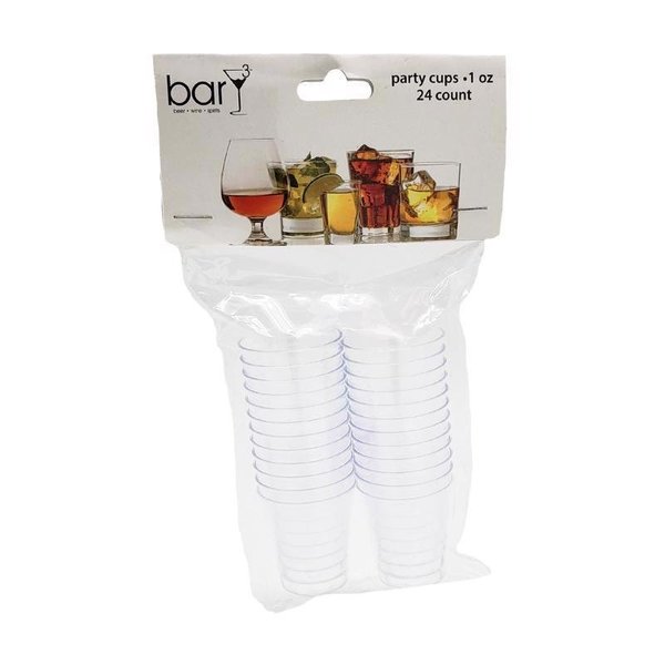 Bary3 1 oz Clear Polyester Disposable Shot Glass BAR-0329